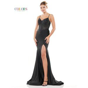 NEW Black Corset Top Prom Dress Size 4